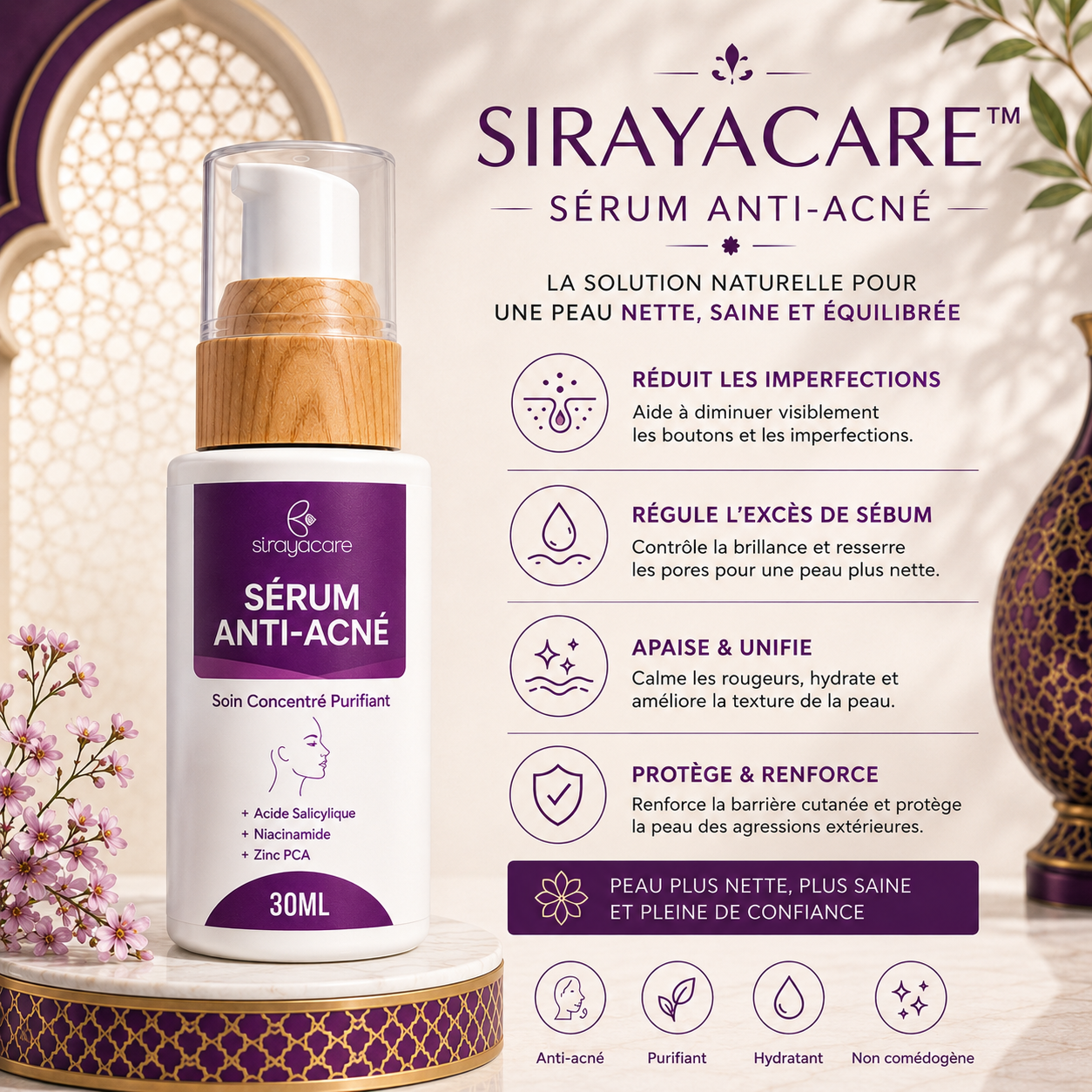 Sérum Anti-Acné Soin purifiant & peau plus nette