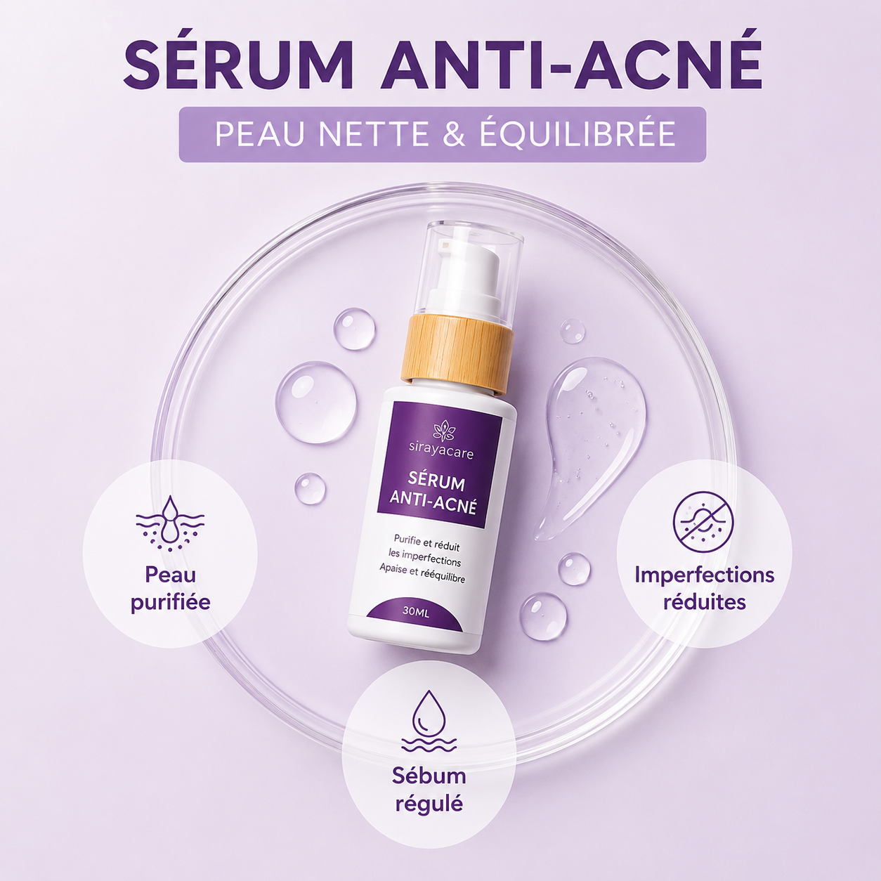 Sérum Anti-Acné Soin purifiant & peau plus nette